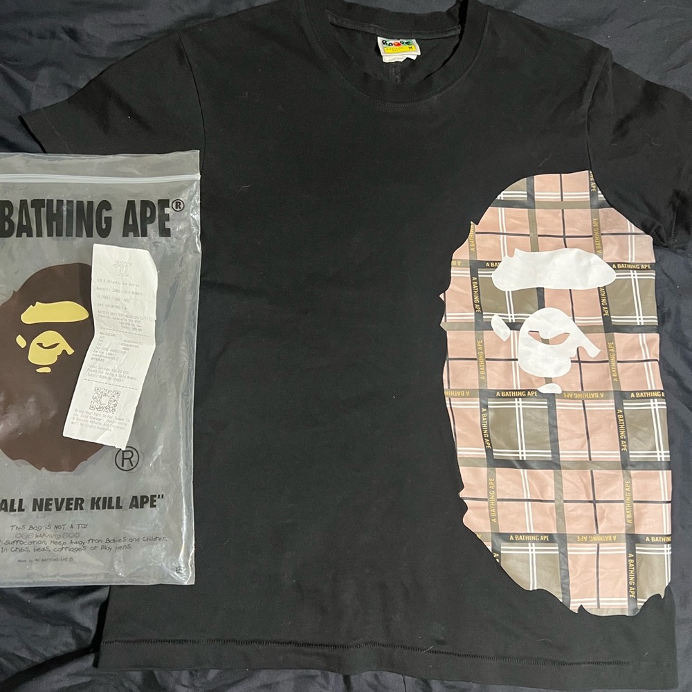 A Bathing Ape checkered Tee